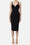 Stretch crepe midi dress with cup cut<br>