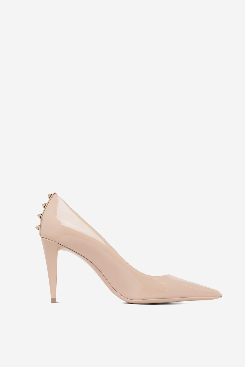 Décolleté Valentino Garavani Rosa Nude Lucido  Tacco 8,5 cm con Borchie 2W0S0GX1HCW /K4S Valentino Garavani 