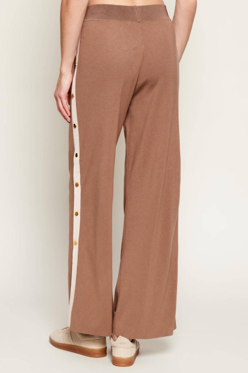 Pantaloni in Maglia Elisabetta Franchi con Bande Lucide e Logo Jacquard KP74S 61E2727 Elisabetta Franchi 
