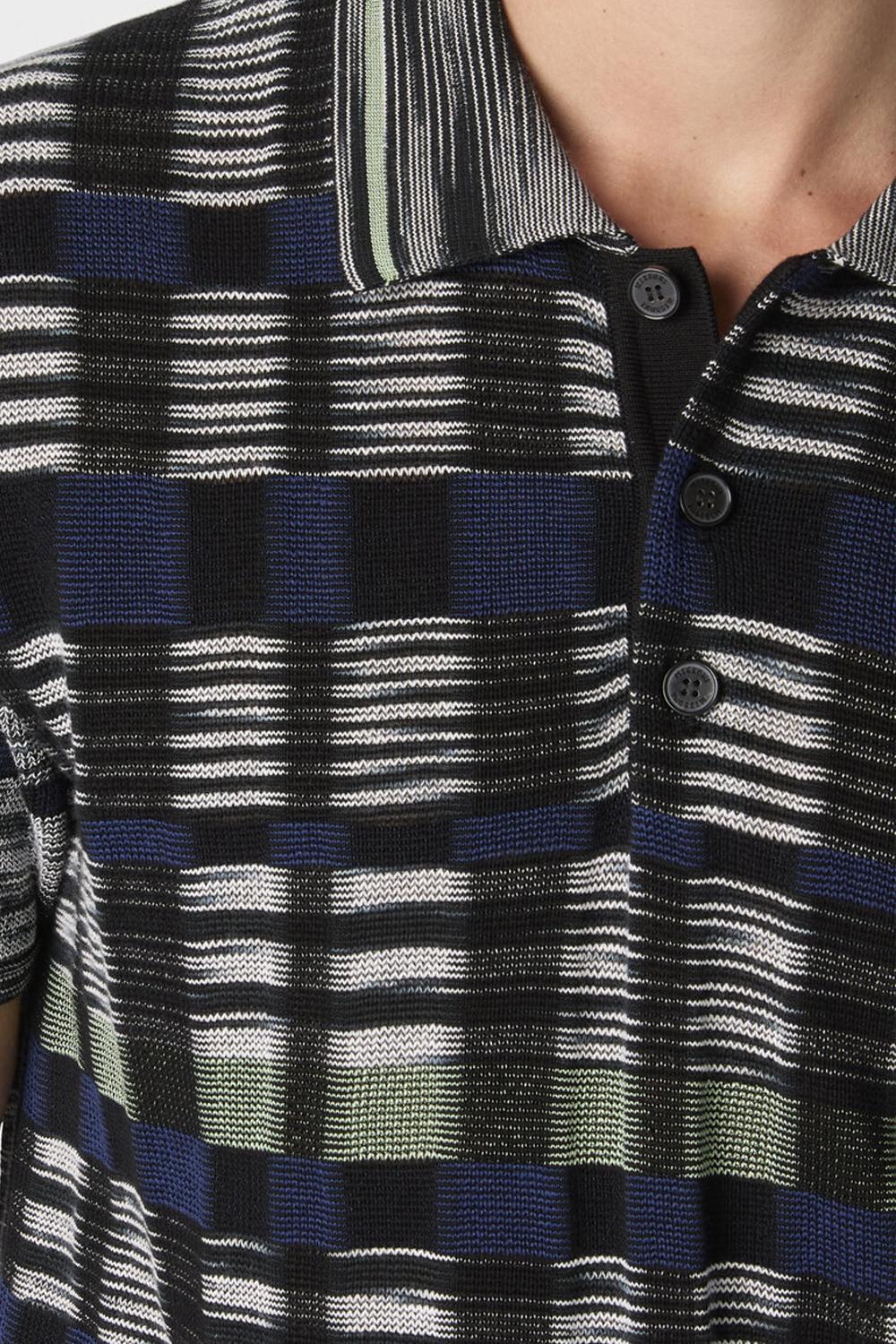 Polo in cotone e viscosa con motivo check US26S20T BK01HYSMSMR Missoni 