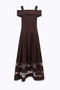 ABITO MIDI IN COTONE E PIZZO RA6154 T544A90913 Blugirl 