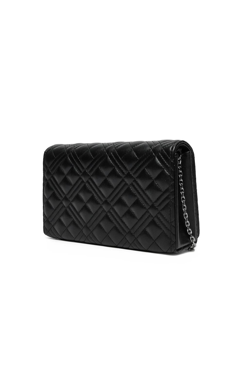 Pochette trapuntata Love Moschino con logo lettering e catena JC4079PP1O LA000B Love Moschino 