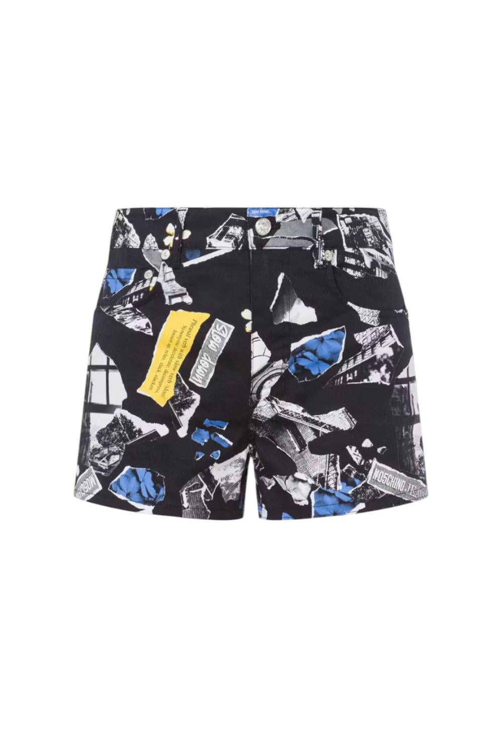Short in cotone stretch Punk Print<BR/> 0337 32411555 Moschino Jeans 