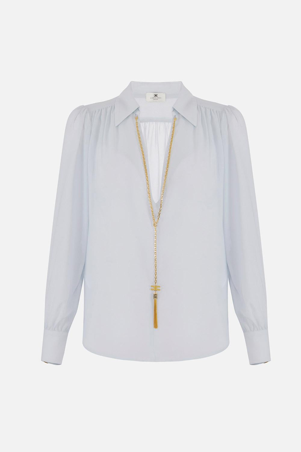 Camicia in georgette con collana CA133 57E2EA7 Elisabetta Franchi 
