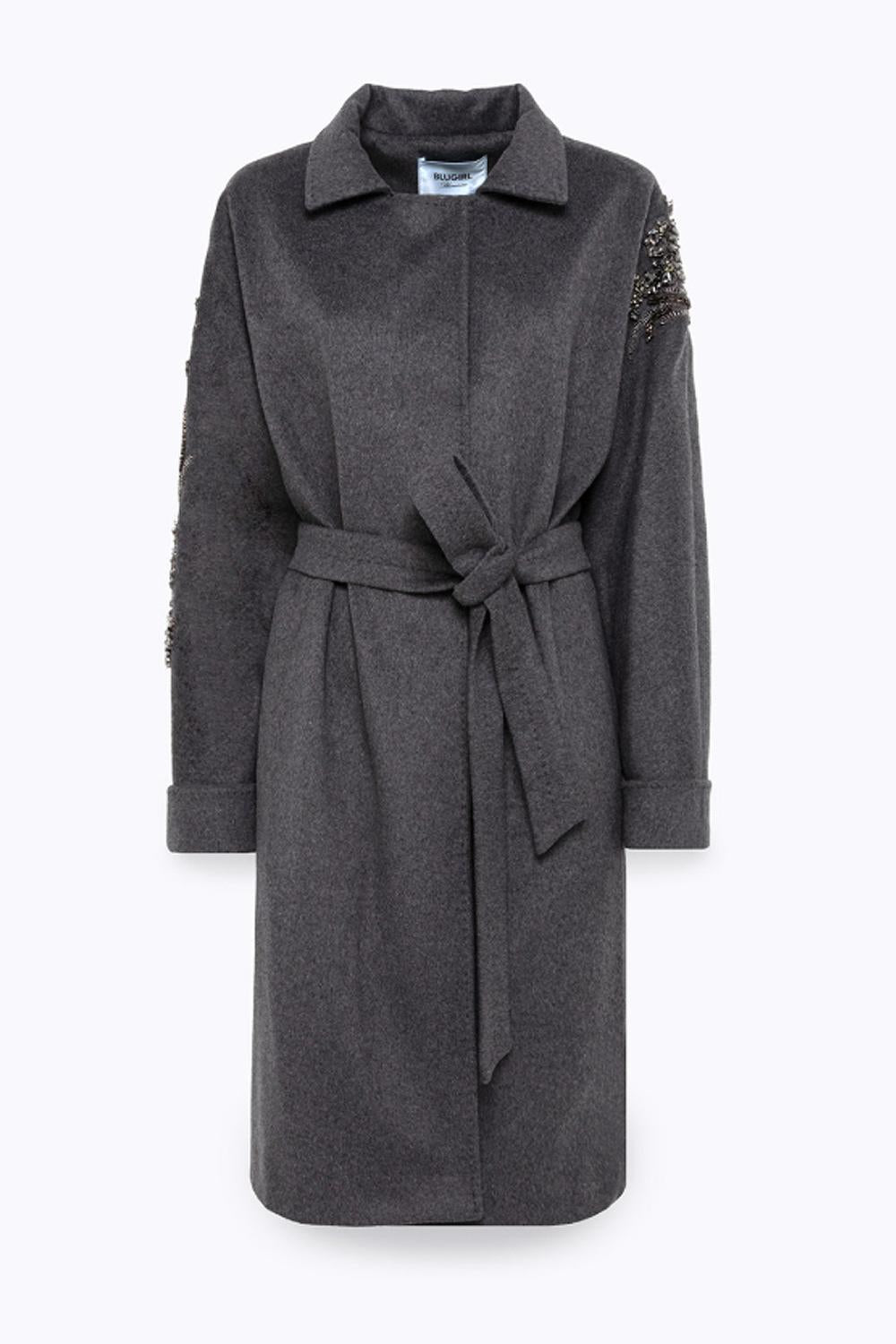 CAPPOTTO IN PANNO CON RICAMO RF5241 T221A02073 Blugirl 