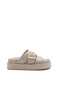 Sandalo Demi Bio in pelle 100% con suola microflessibile e fibbia metallica DEMI /OFF WHITE Palomitas 