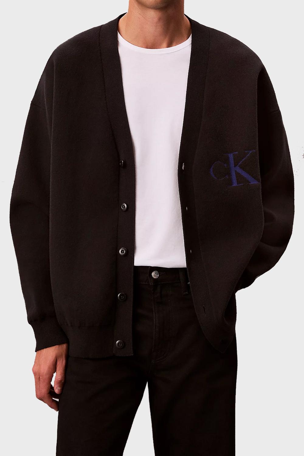 Cardigan in Cotone e Cashmere LV04RD304G UB1 Calvin Klein 