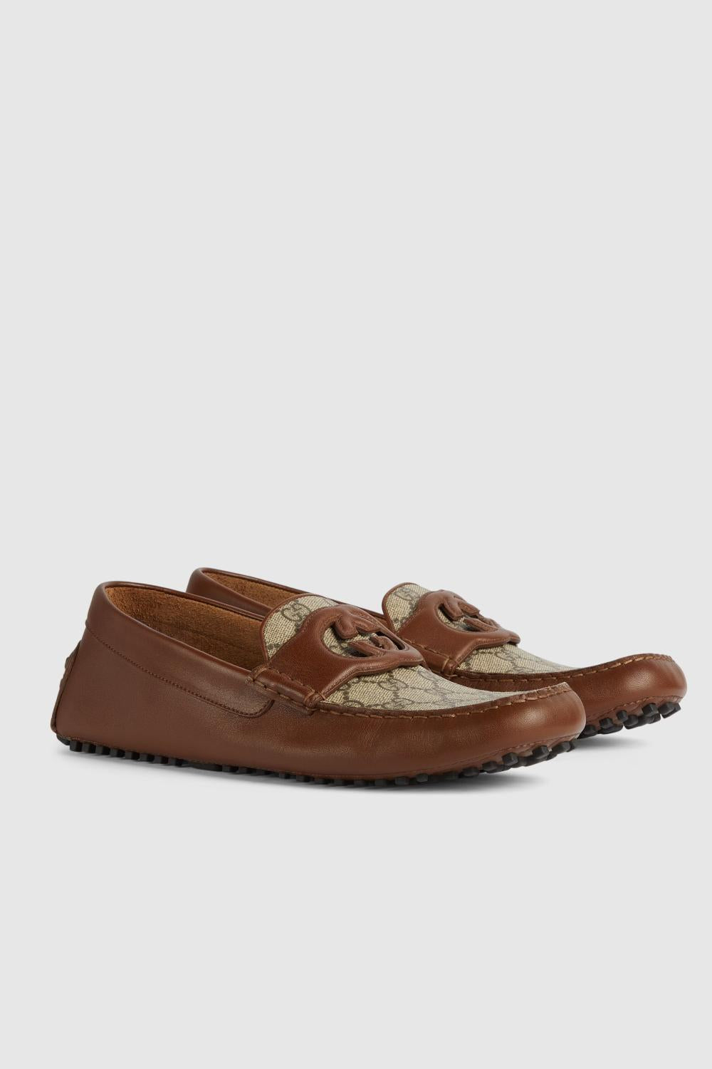 Mocassini Gucci Uomo in Pelle Marrone 730148 AAB7Z2343 Gucci 