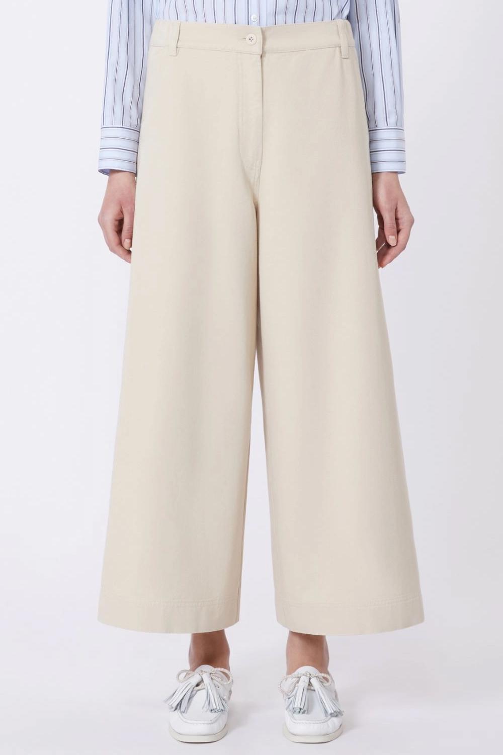 Pantalone in drill di cotone WKDARIETE 001SABBIA Max Mara Weekend 