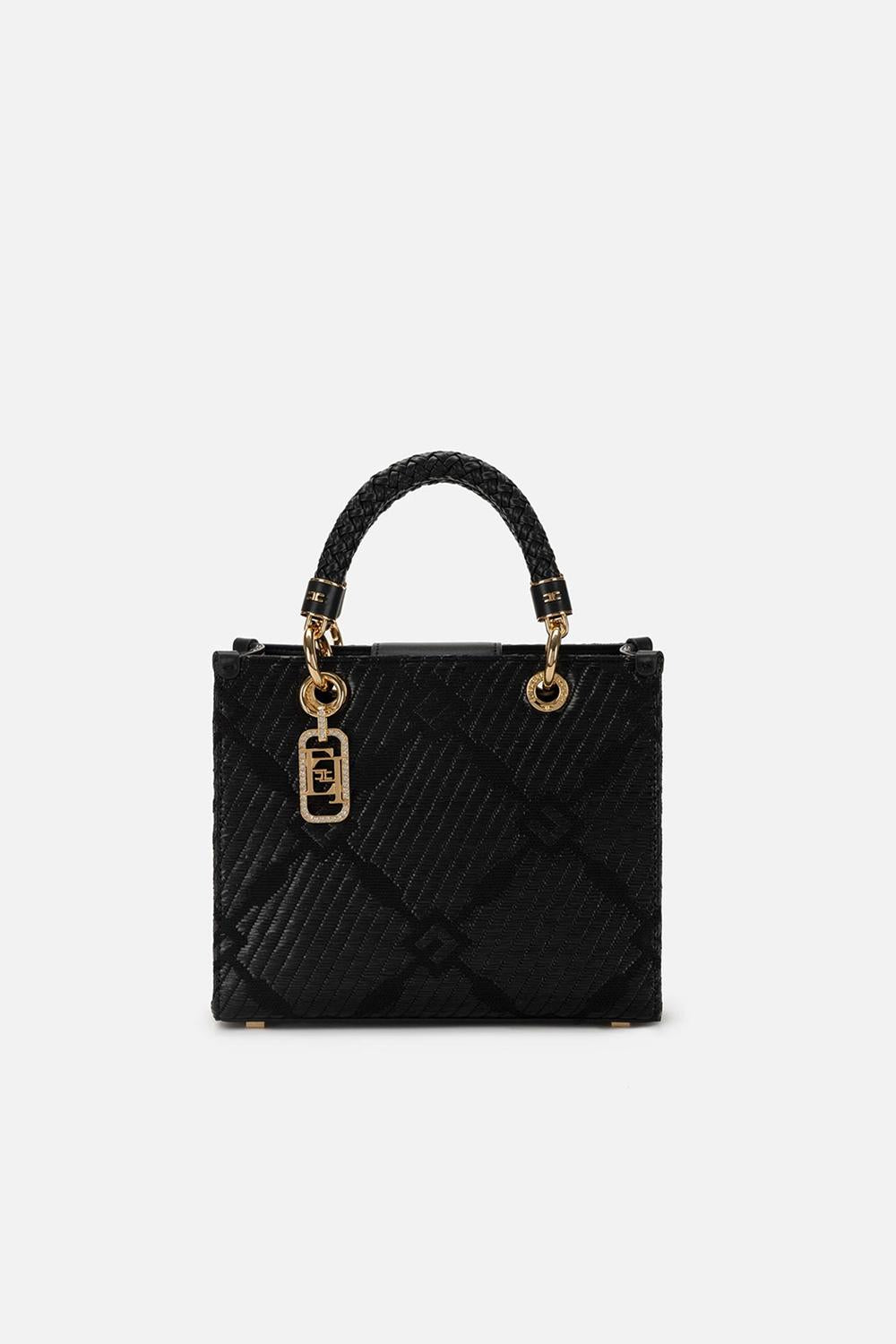 Borsa a mano piccola in tessuto con charms BS13A 51E2110 Elisabetta Franchi 