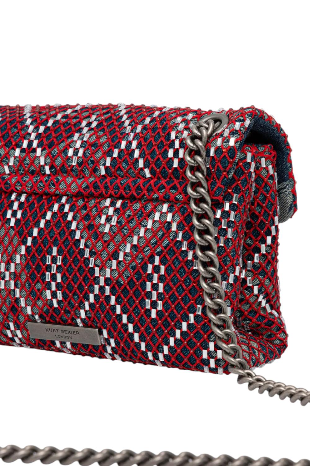 Borsa Mini Kensington<BR/> 2732589069 /BLUE/ROSSO Kurt Geiger London 