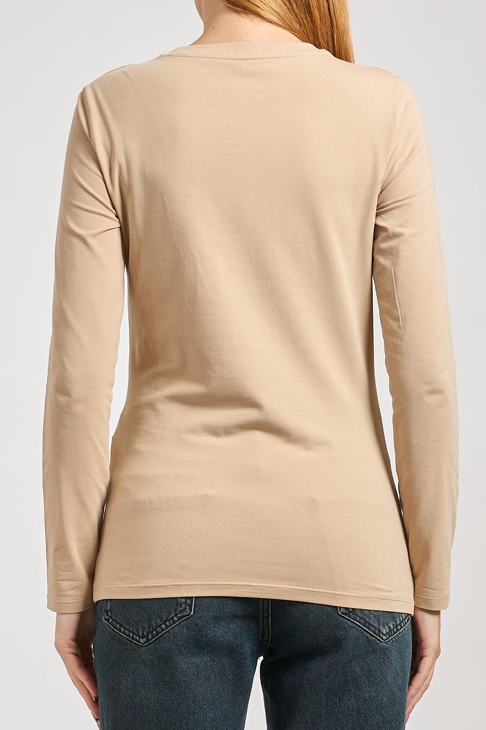 T-shirt a Manica Lunga con Logo A|X in Strass XW001365 AF16294U1051 Armani Exchange 