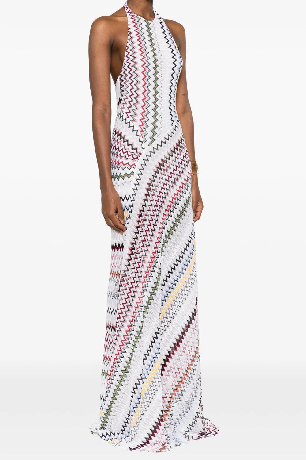 Abito lungo con motivo a zigzag DS26SG1Q BR0150S01K2 Missoni 