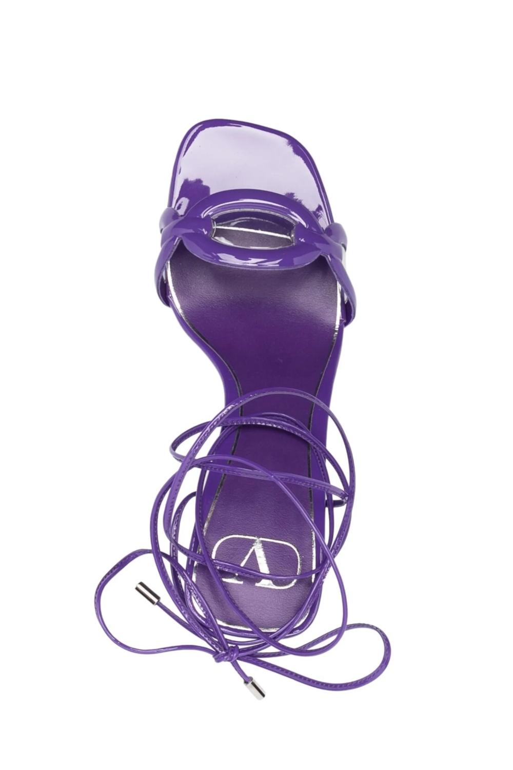 Sandalo Chain 1987 Valentino Garavani in Pelle e PVC  Tacco in Plexiglass 2W2S0GH4LMY /V3P Valentino Garavani 