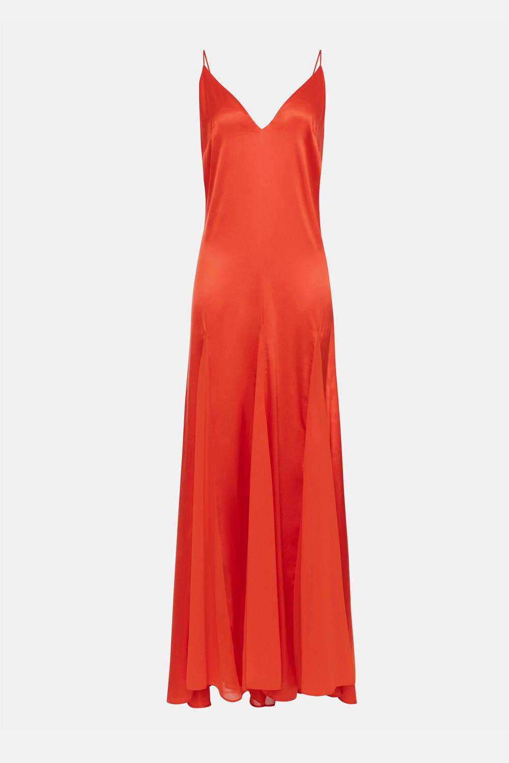 Silk red carpet dress