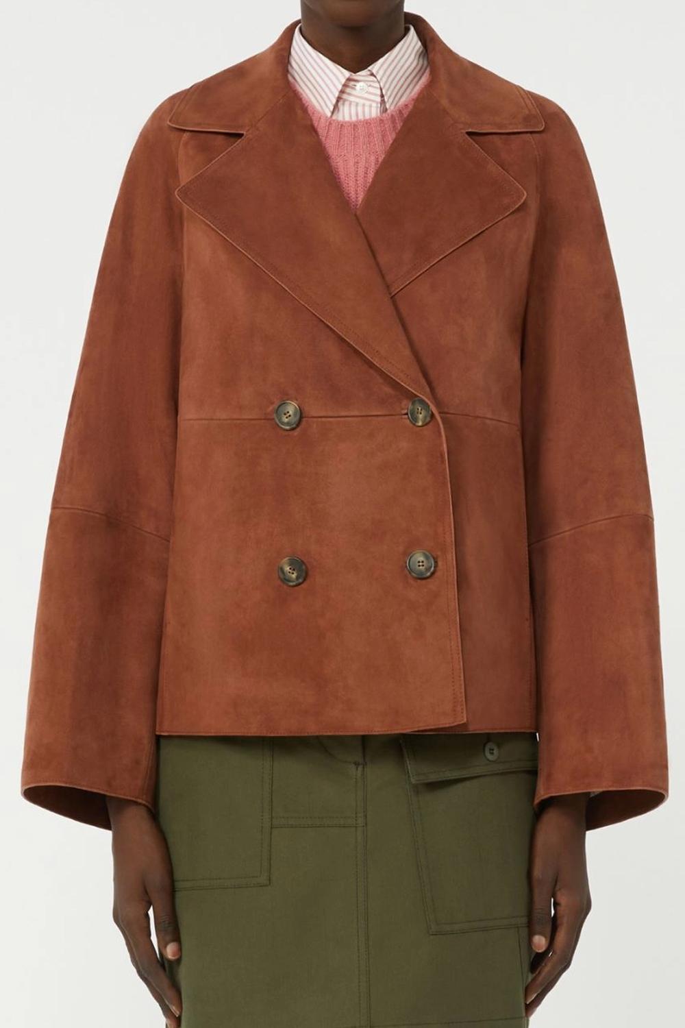 Giacca doppiopetto in suede WKDSOSPIRO 003TERRACOTTA Max Mara Weekend 