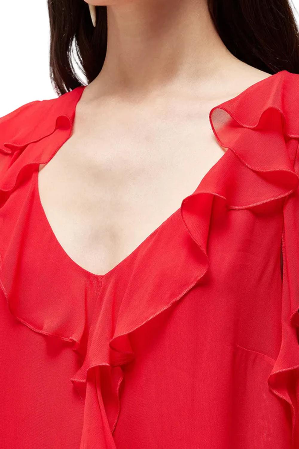 TOP IN GEORGETTE CON VOLANT BLUGIRL RA6063 TS44181663 Blugirl 