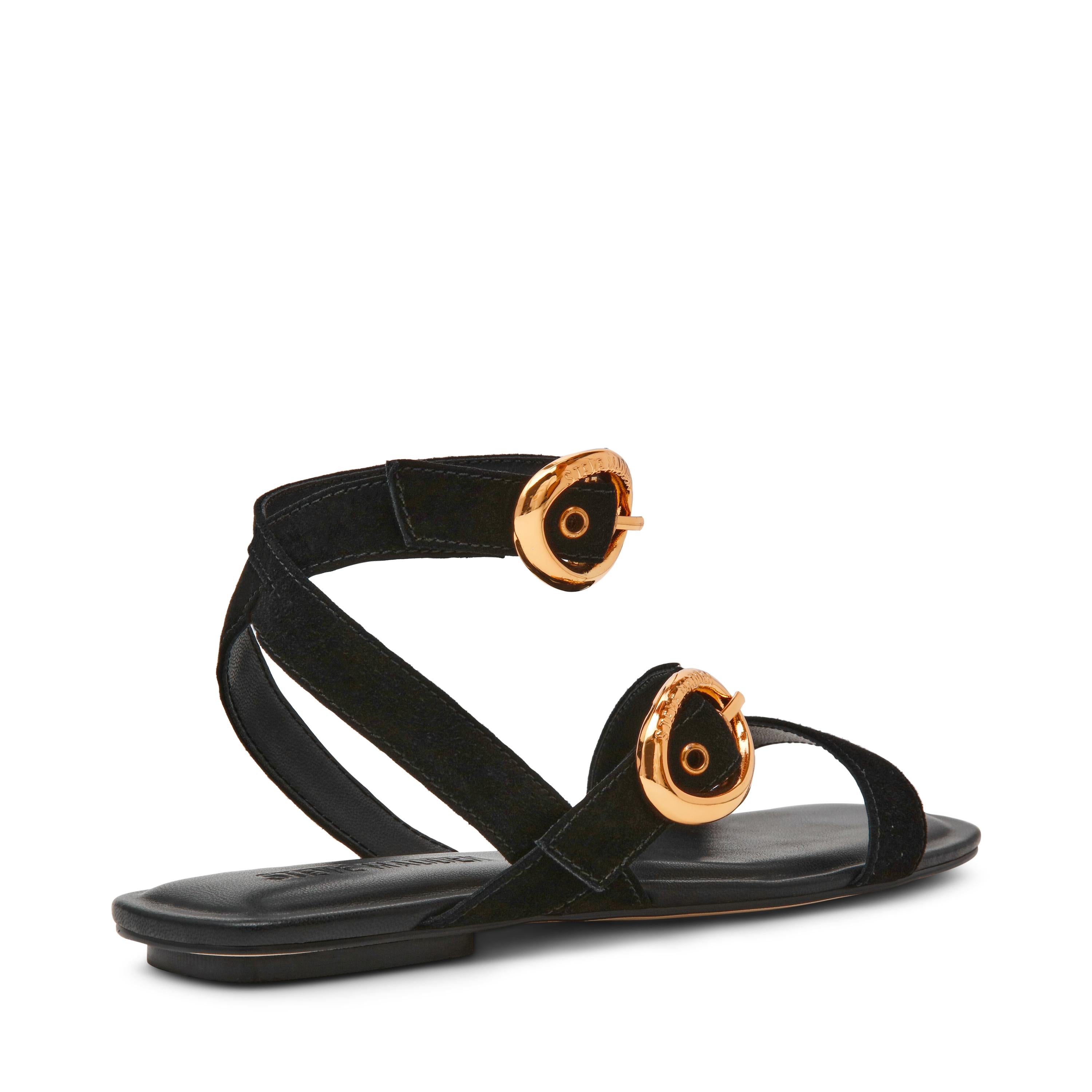 KARMIN - sandalo basso con fibbie KARMIN BLACK SUEDE Steve Madden 