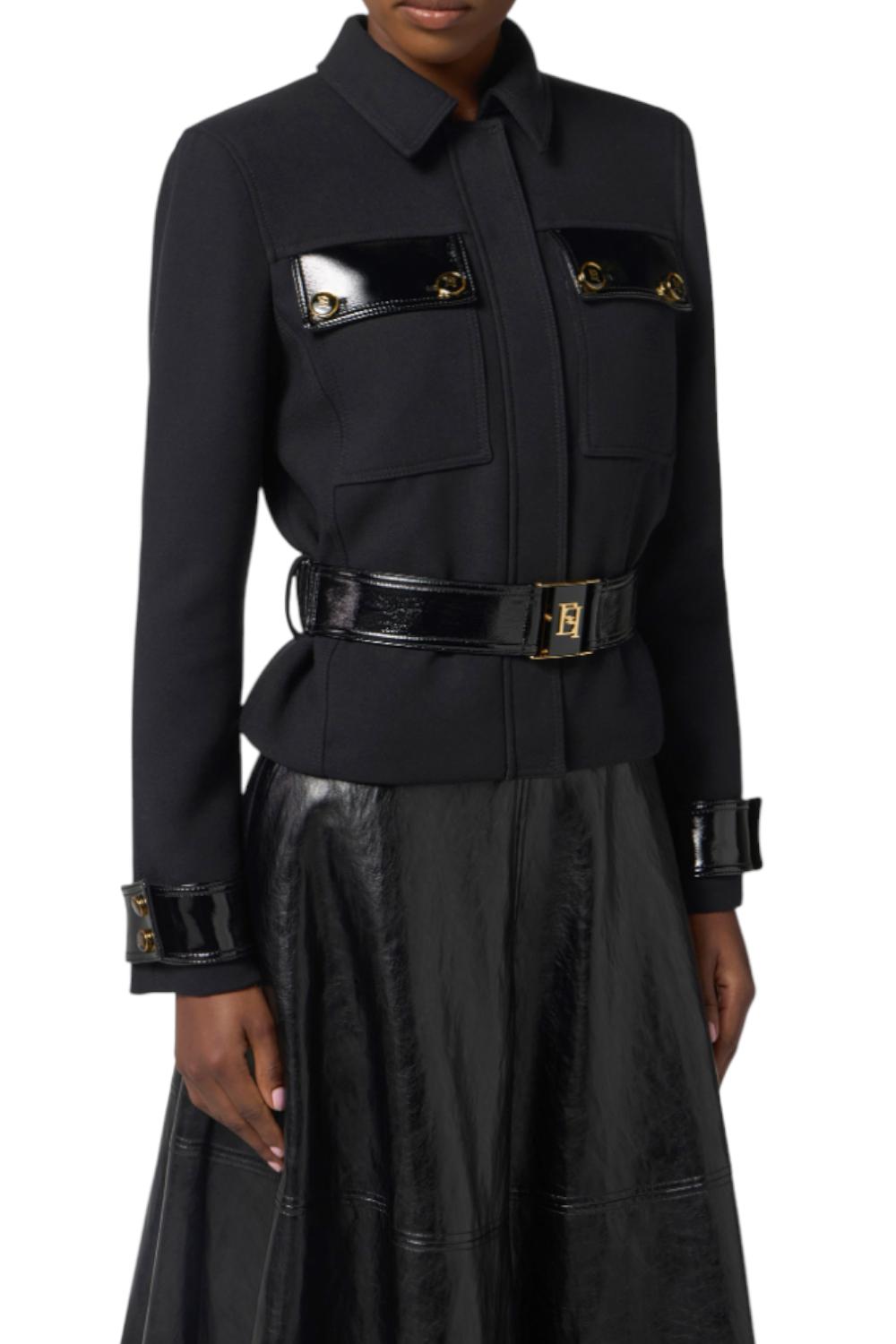 Giubbotto in doppio crêpe<BR/> GB003 56E2110 Elisabetta Franchi 