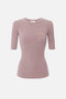 Maglia a costine con taschino<BR/> MK10B 56E2EA6 Elisabetta Franchi 