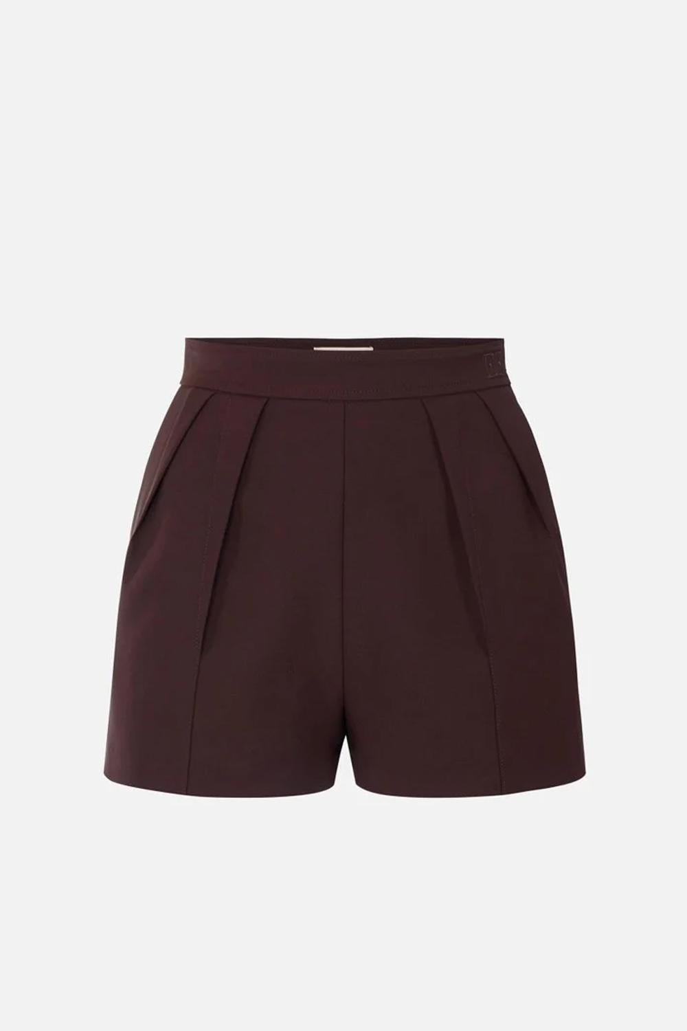 Shorts in crêpe leggero con pinces<BR/> SH010 62E2644 Elisabetta Franchi 