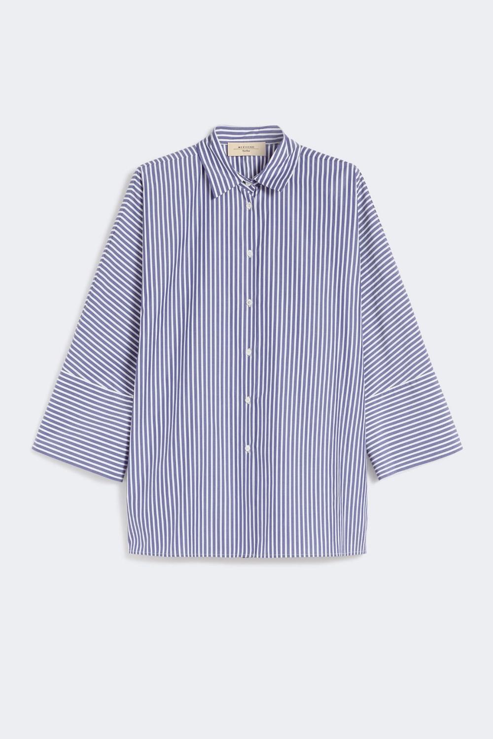 Camicia over in popeline di cotone WKDHUDSON 045BLU Max Mara Weekend 