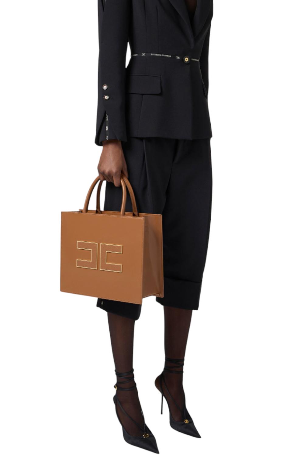 Tote grande con logo<BR/> BS32A 56E2EC1 Elisabetta Franchi 