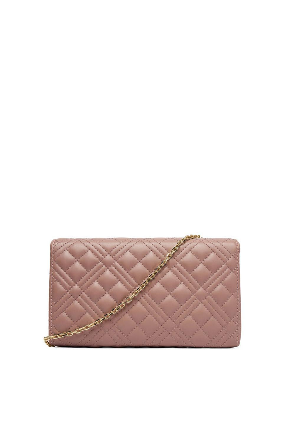 Pochette trapuntata Love Moschino con logo lettering oro e catena JC4079PP1O LA0600 Love Moschino 