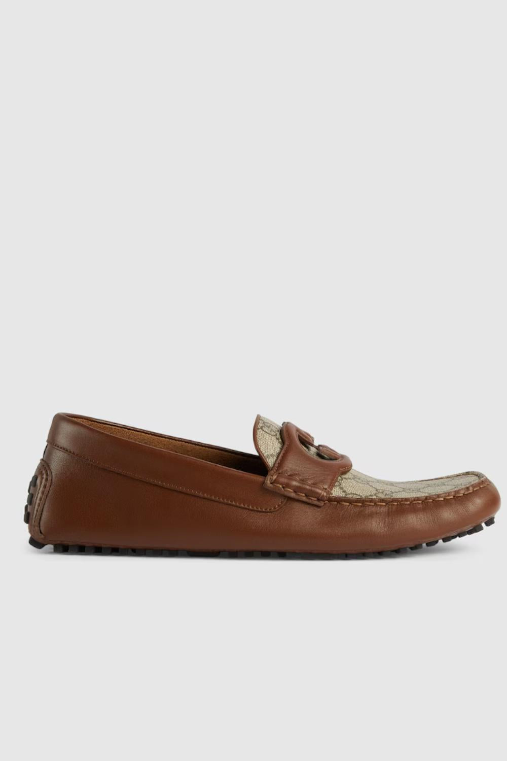 Mocassini Gucci Uomo in Pelle Marrone 730148 AAB7Z2343 Gucci 