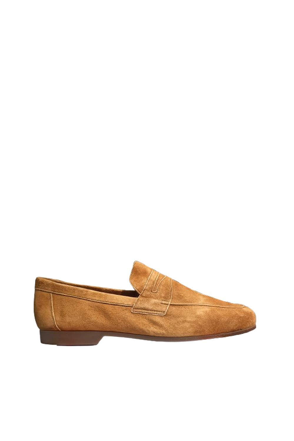 Mocassino in Camoscio Penny Loafer Antica Cuoieria 22845-VM6 AMALFICOGNAC Antica Cuoieria 