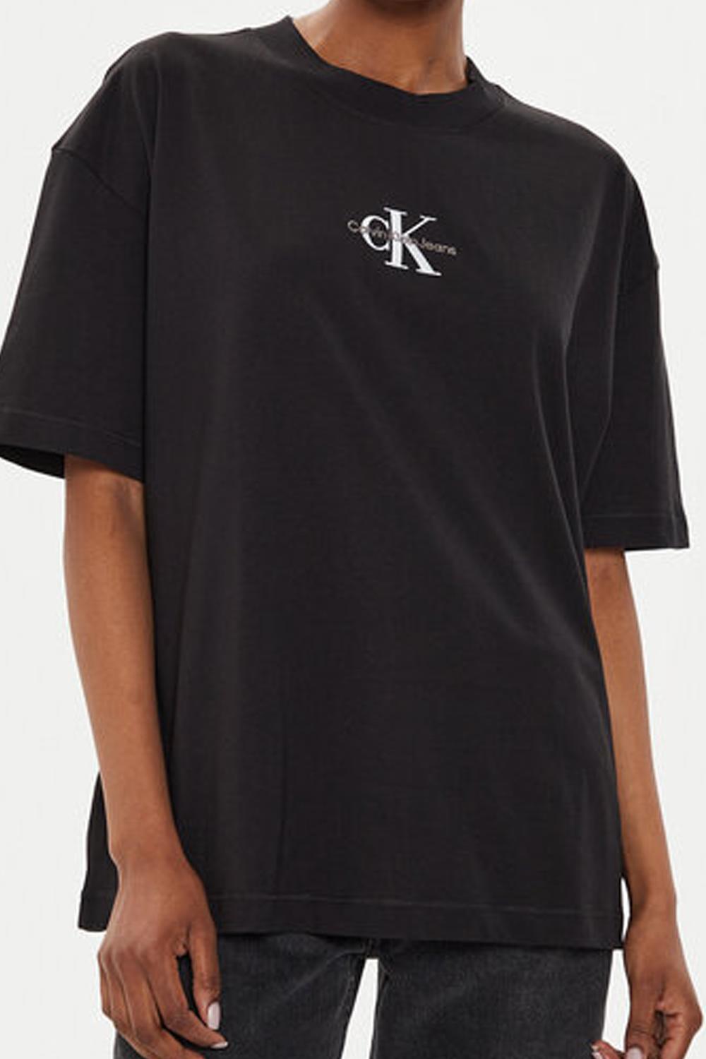 T-Shirt in cotone<BR/> J20J223561 BEH Calvin Klein 