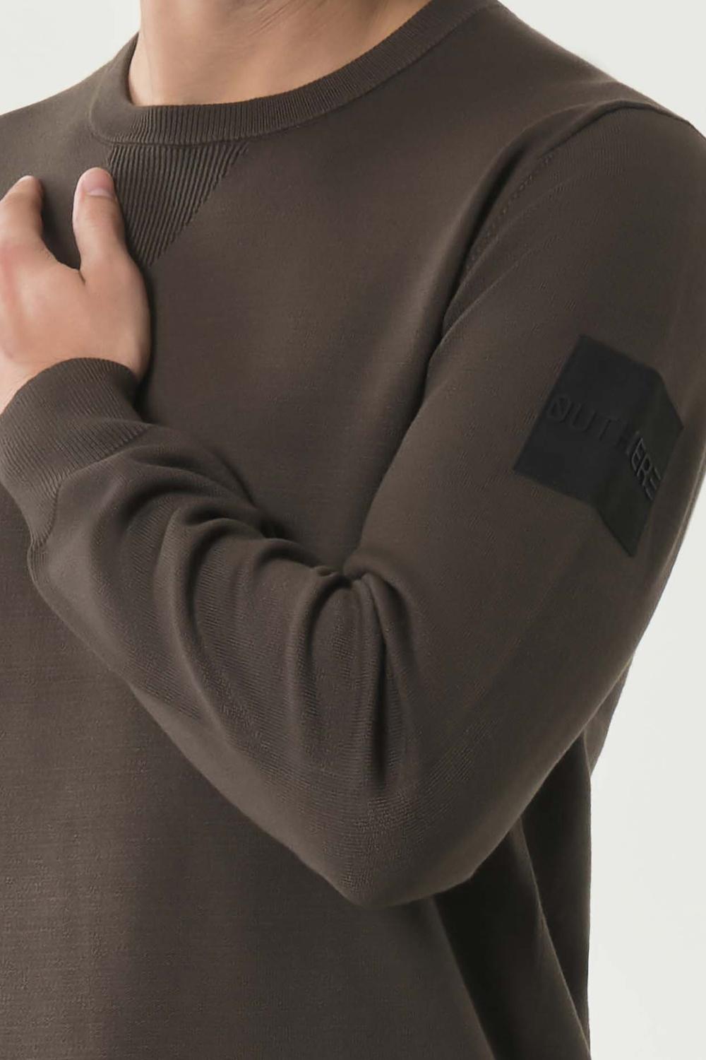 Maglia girocollo Outhere in misto rayon 4650-013 A048COFFEE Outhere 