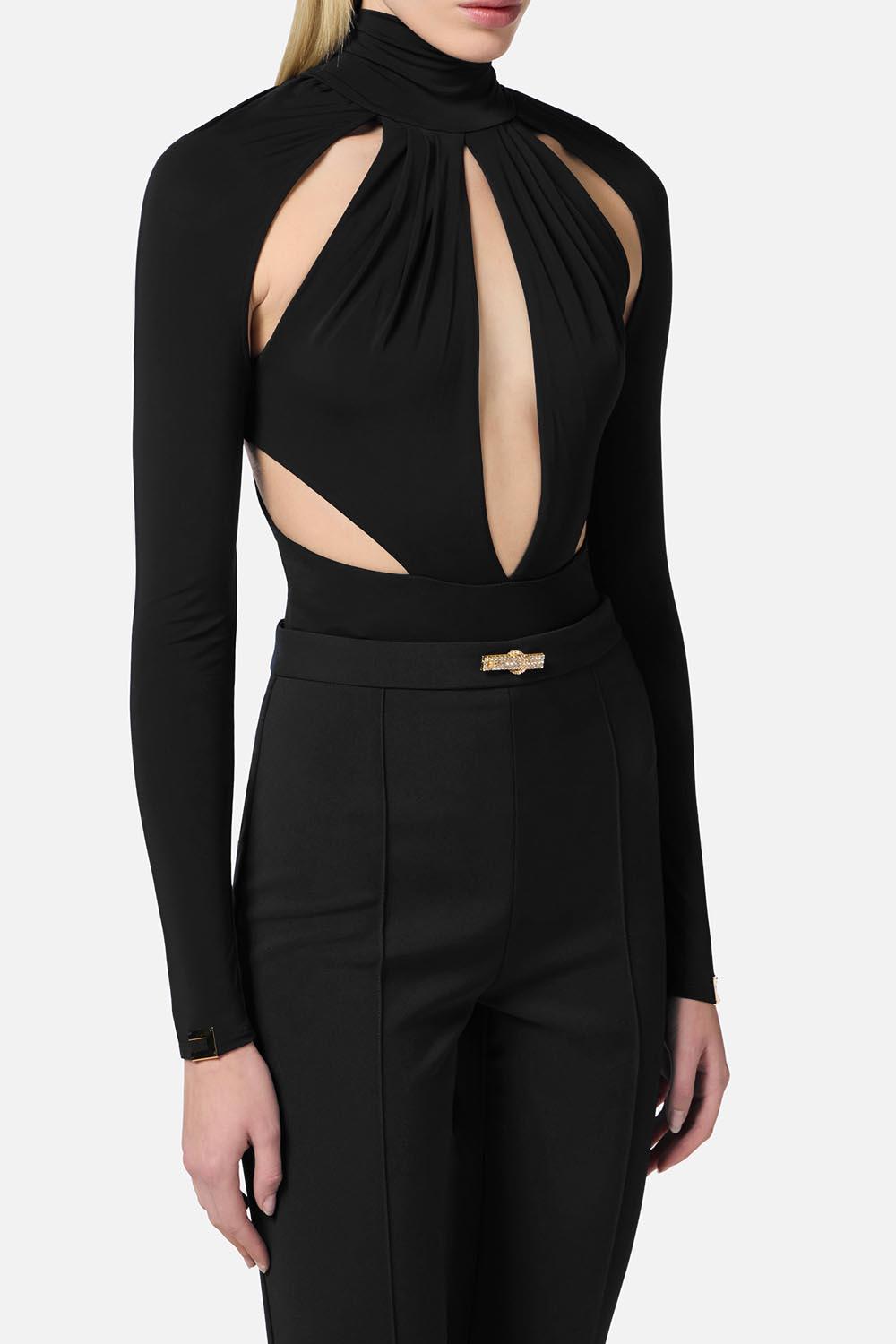 Body in jersey con cut-out<BR/> BO017 51E2110 Elisabetta Franchi 