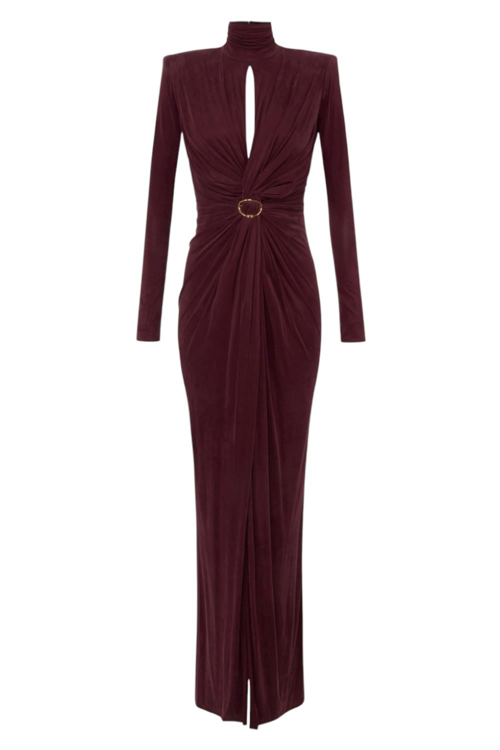 Abito Red Carpet in jersey cupro con drappeggi<BR/> ABR06 56E2EA4 Elisabetta Franchi 