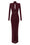 Abito Red Carpet in jersey cupro con drappeggi