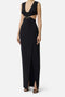 Abito da Sera Elisabetta Franchi in Crêpe con Cut-Out e Spacco Laterale ABR02 61E2110 Elisabetta Franchi 
