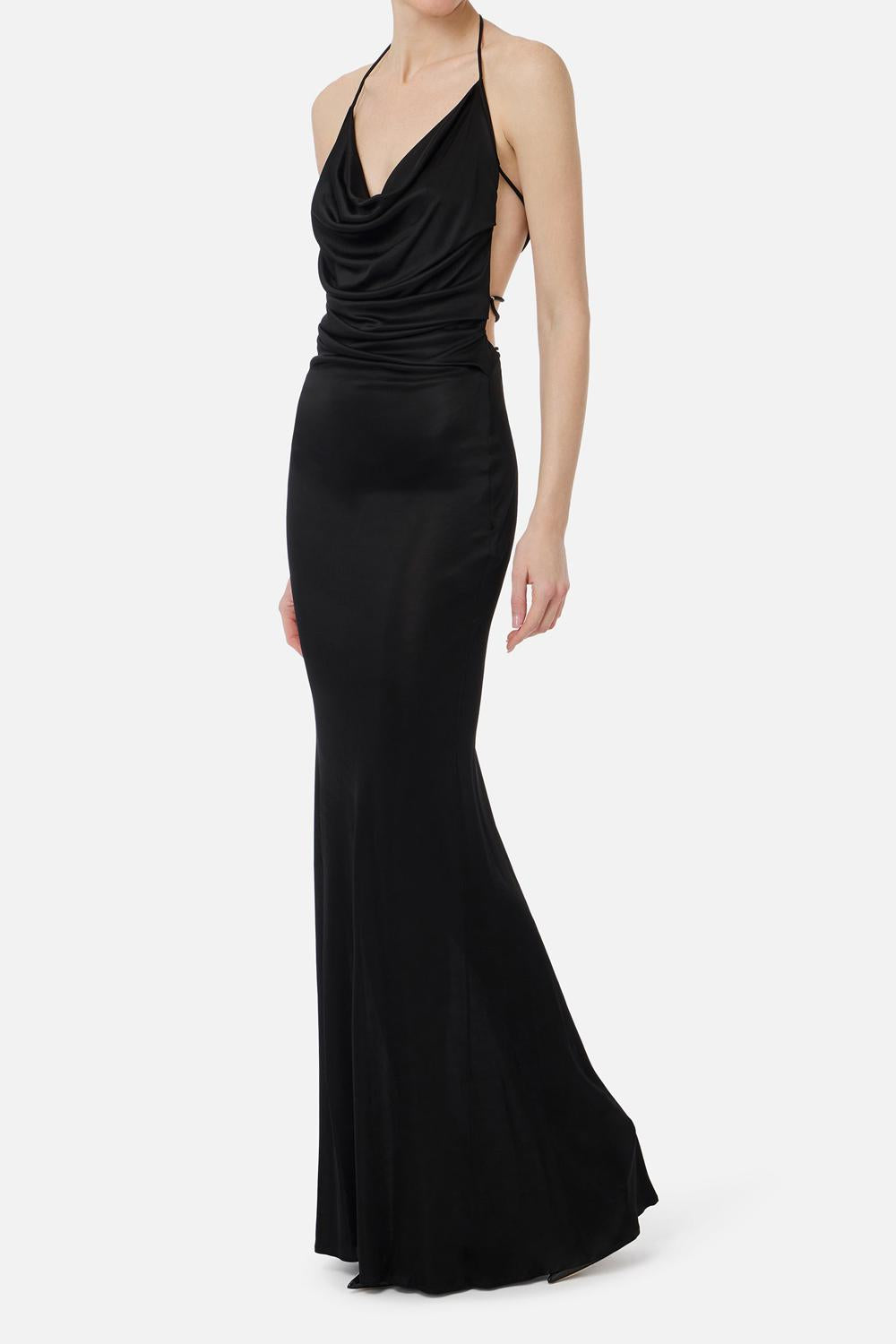 Abito Red Carpet in jersey con schiena nuda<BR/> ABR06 52E2110 Elisabetta Franchi 
