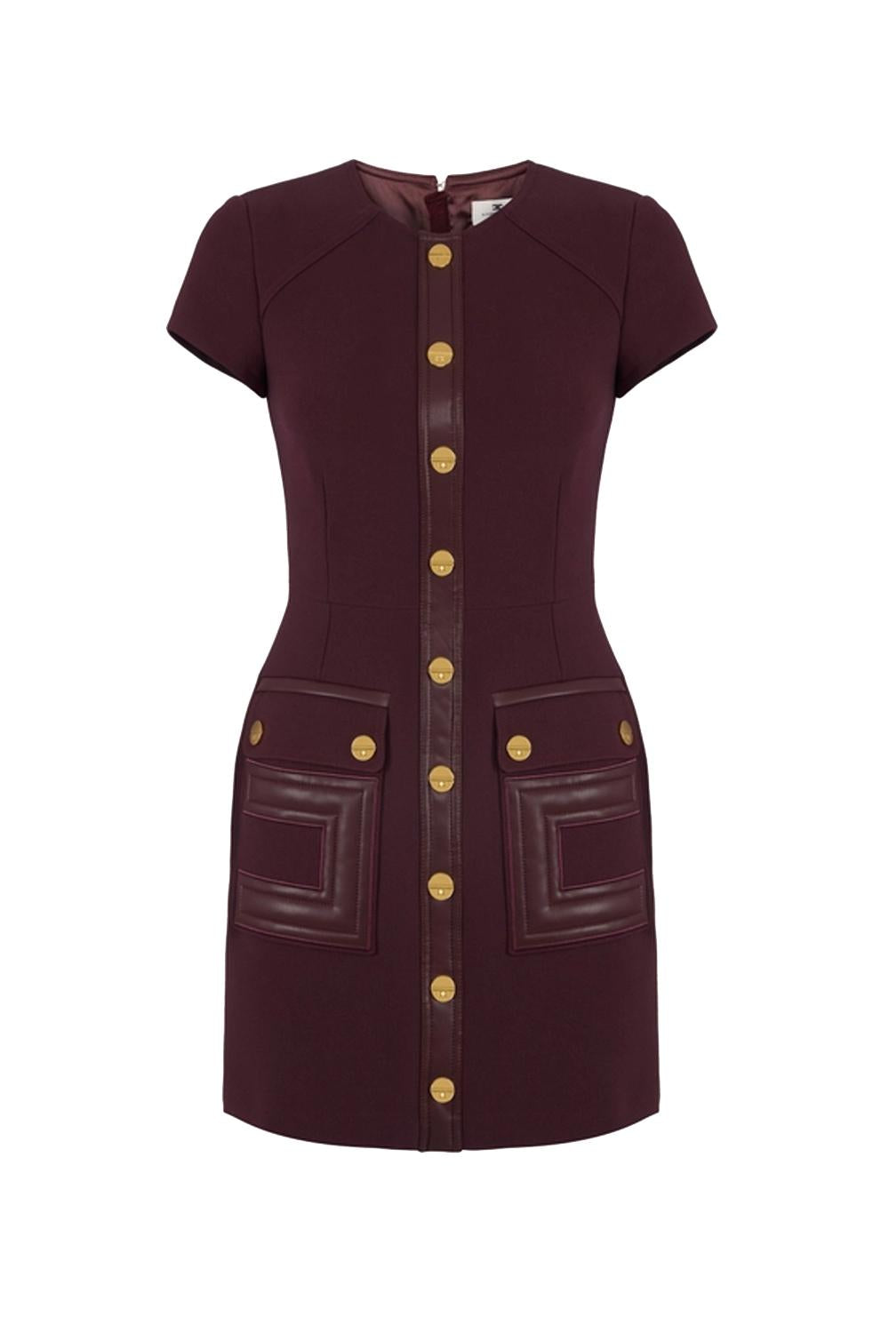 Abito in doppio crêpe con dettagli logo<BR/> AB819 57E2EA4 Elisabetta Franchi 