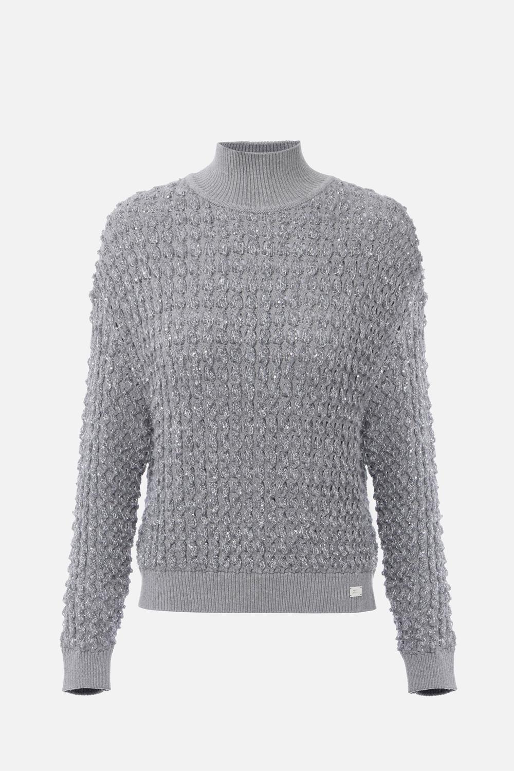Maglia in bouclé con paillettes<BR/> MK20Q 56E2431 Elisabetta Franchi 