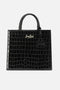 Borsa Tote Media in Pelle con Logo Metallo SHBM0001 /00645I Mc2 Saint Barth 
