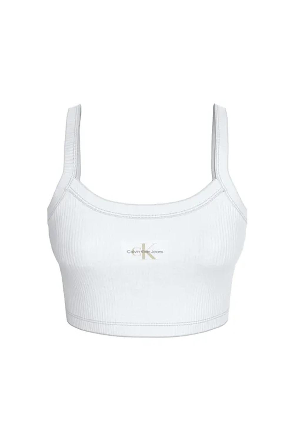Top a brassière in cotone a costine slim<BR/> J20J223558 YAF Calvin Klein 