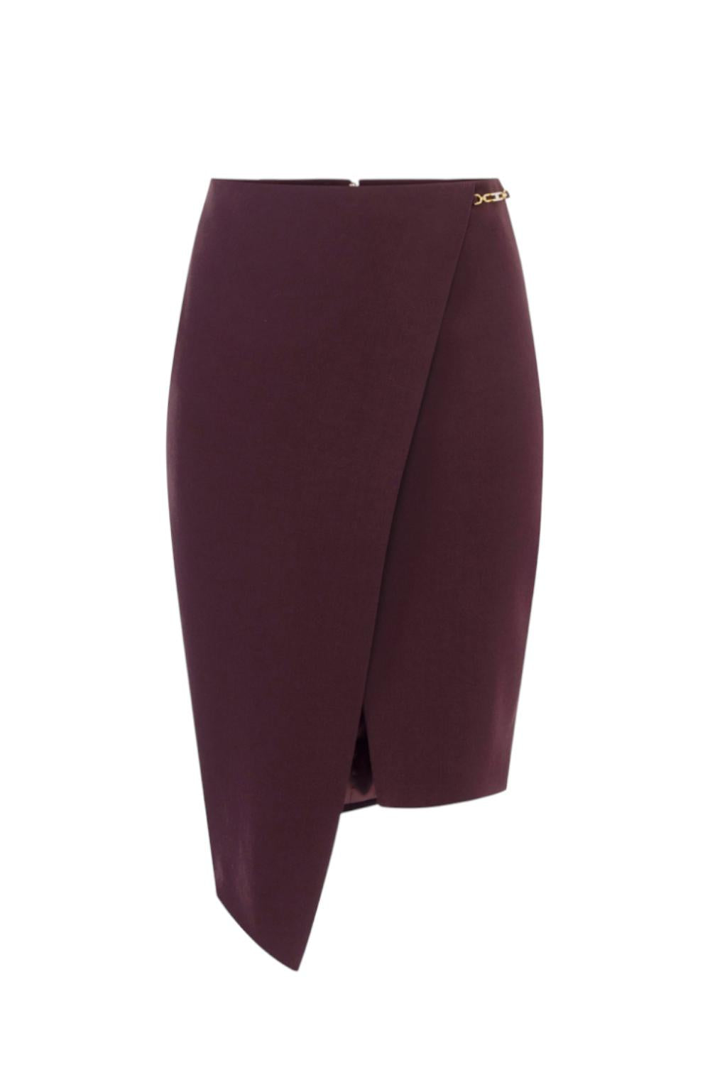 Gonna in crêpe con dettaglio gioiello<BR/> GO135 56E2EA4 Elisabetta Franchi 