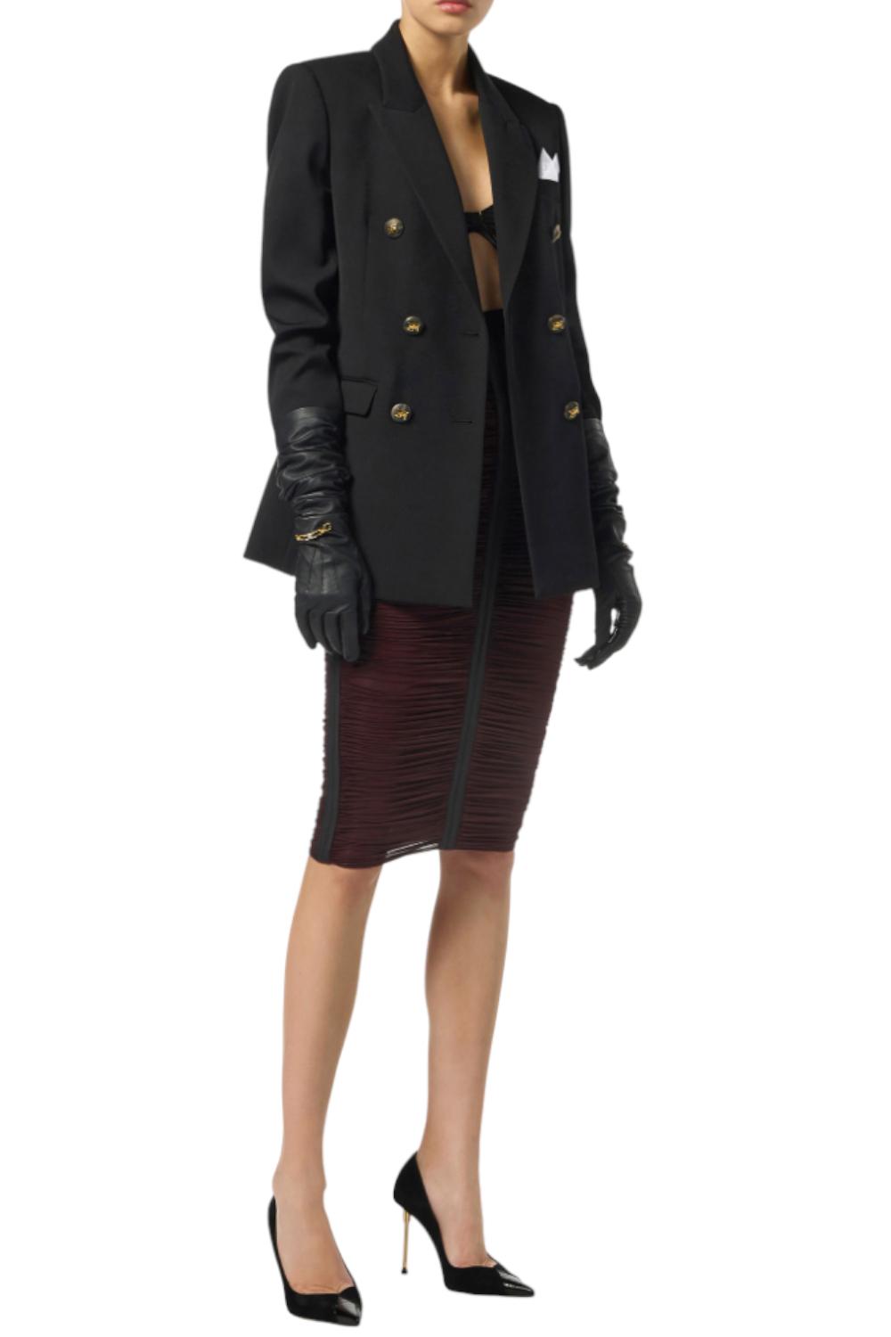 Giacca in gabardina di cotone con taschino<BR/> GI161 56E2110 Elisabetta Franchi 