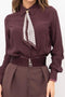 Camicia in georgette con foulard CA093 56E2EA4 Elisabetta Franchi 
