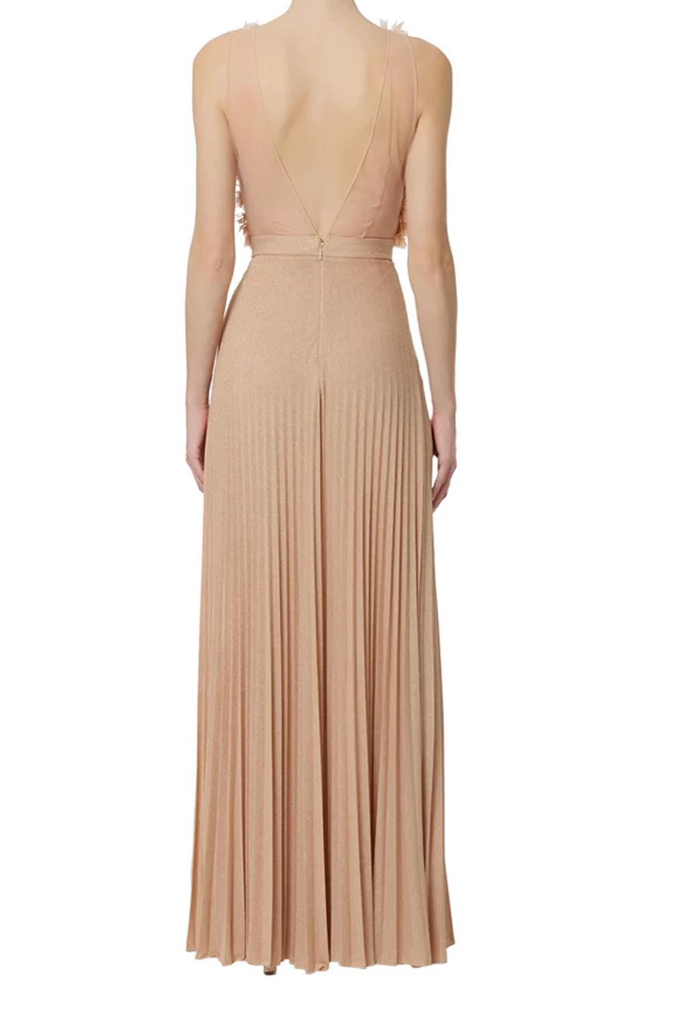 Vestito Lungo con Top in Tulle e Petali 3D ABR44 62E2X81 Elisabetta Franchi 