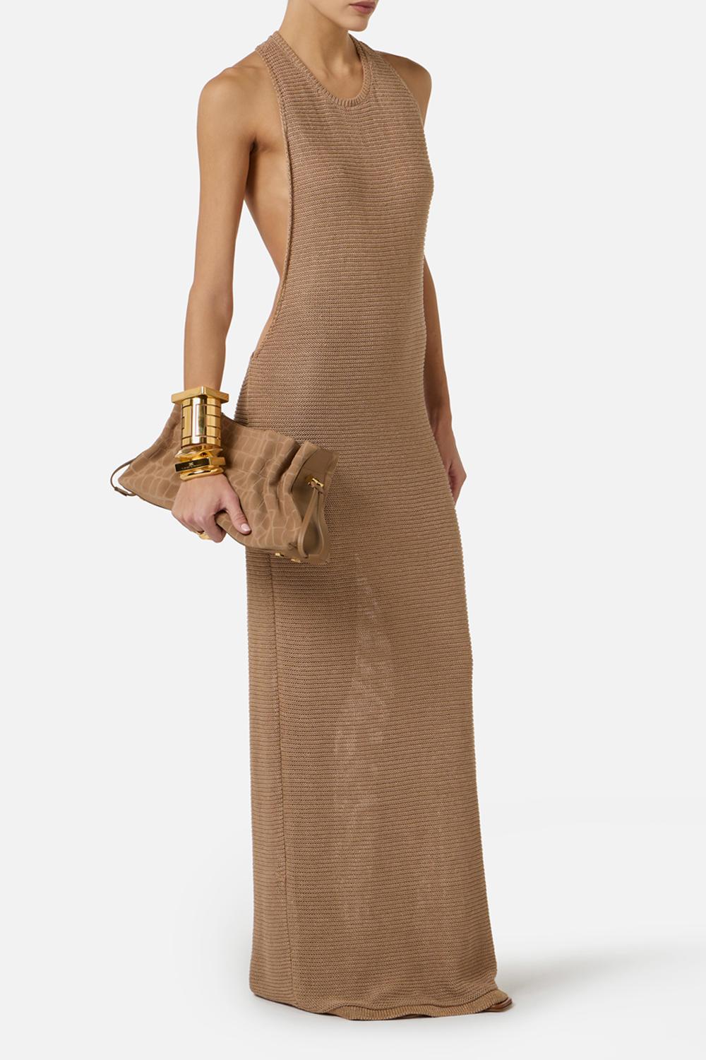 Abito in maglia con torchon gioiello AM34T 62E2470 Elisabetta Franchi 