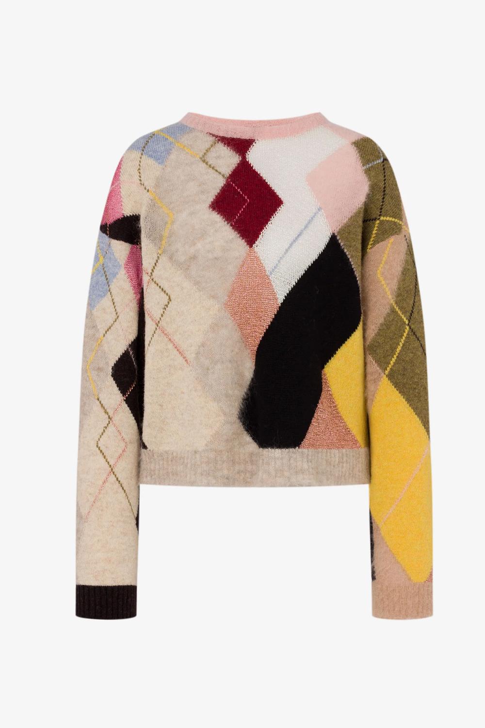 Pullover in mohair garzato intarsiato 0905 55061888 Moschino Couture 