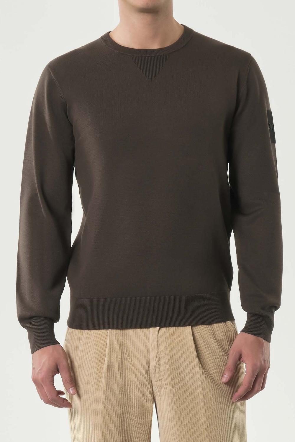 Maglia girocollo Outhere in misto rayon 4650-013 A048COFFEE Outhere 