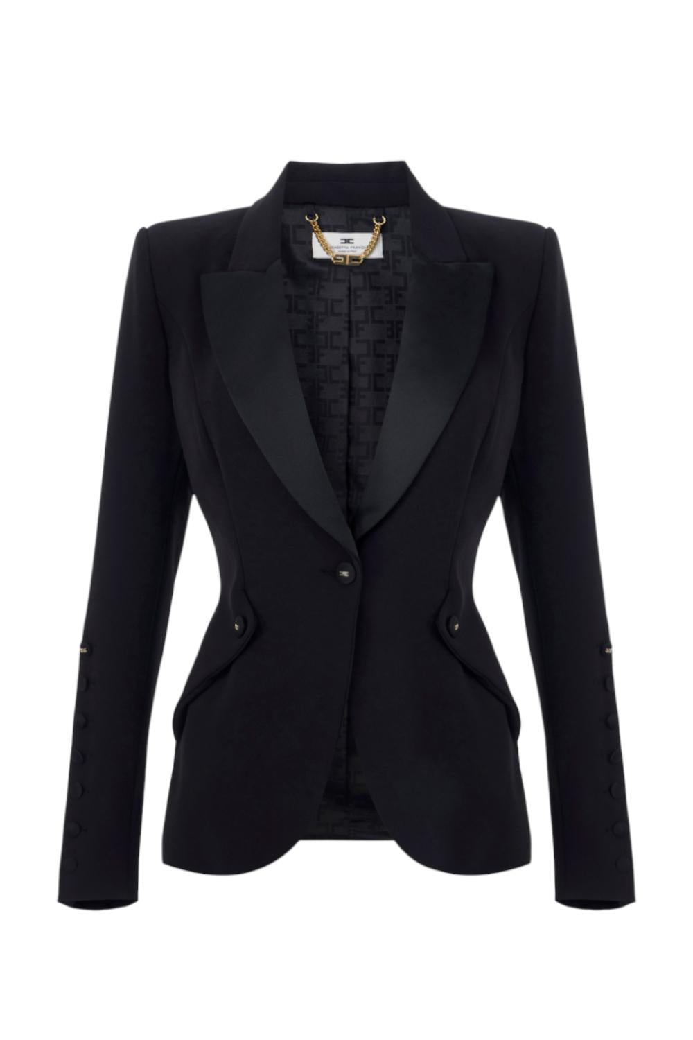 Giacca in crêpe leggero<BR/> GI154 56E2110 Elisabetta Franchi 