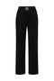 Pantaloni in Maglia Elisabetta Franchi con Bande Lucide e Logo Jacquard KP74S 61E2685 Elisabetta Franchi 
